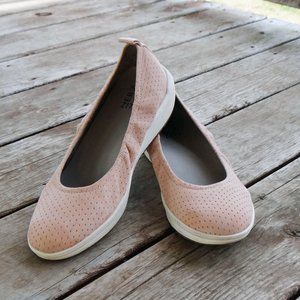 Naturalizer Philippa Perforated Leather Pink Slide on Shoes/ Flats / Sneaker 9M